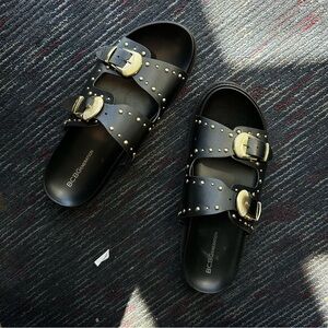 WORN ONCE Gold Buckle Sandals